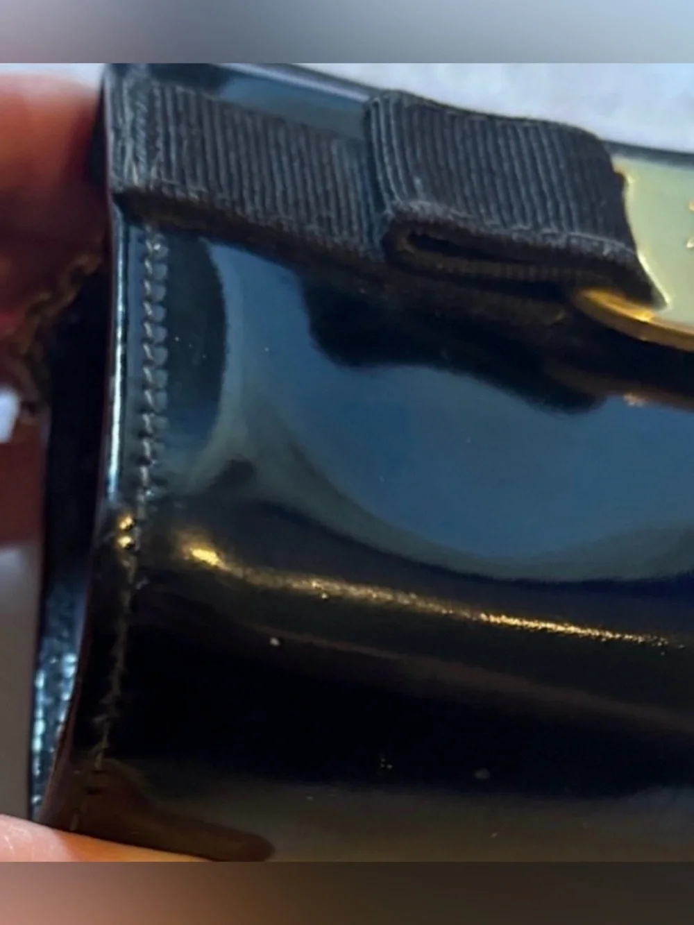 Salvatore Ferragamo Black Wallet with Gold Accents EUC